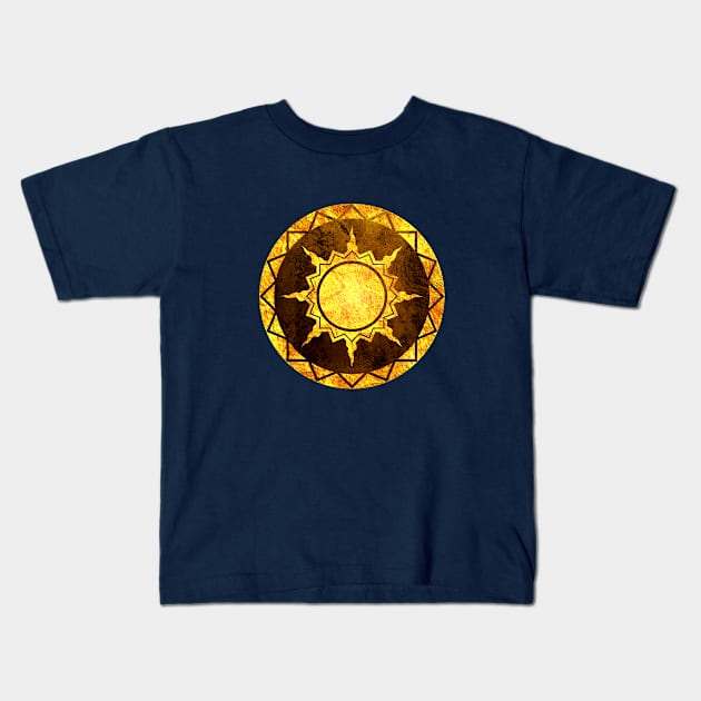 Atlantean Sun on Bronze Kids T-Shirt by AtlanteanArts